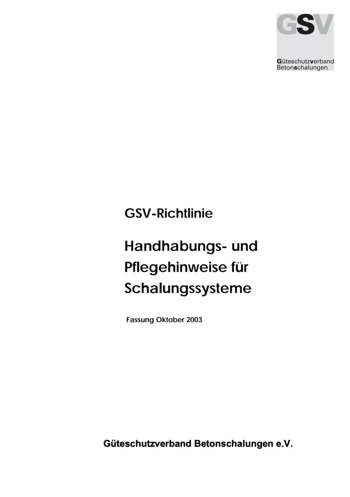 GSV Richtlinie